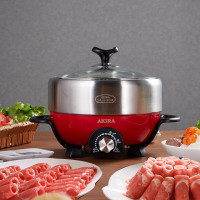 爱家乐(AKIRA) 迷你分体式电火锅 304加厚不锈钢蒸煮多功能电热锅 KL-A50/SG