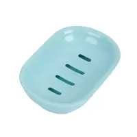 茶花(CHAHUA)肥皂盒双层滴水皂盘1个装 蓝色 2235