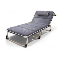 臻远ZY4073129折叠午休床躺椅办公室单人午睡床行军床折叠椅 四角68CM含绒垫