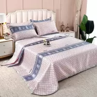 北极绒水洗印花席-浅忆BJRX402 规格:席子230x250cm/枕套48x74cm*2 单位:套