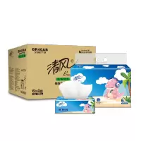 清风卡通3层100抽抽取式面巾纸6包提*4提/箱BR40AB