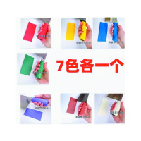 [通用刀套]学校食堂餐饮刀柄套色标管理菜刀把套热缩防滑分色套 红黄蓝绿紫棕白7个/组