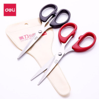 得力(deli) 剪刀 6034 16cm 锋利不锈钢美工剪刀家用缝纫裁剪用(备注颜色)单位:把