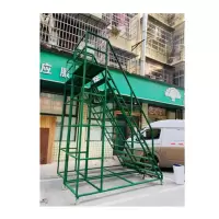 钧源 查验绿通楼梯 平台离地3米宽0.92米 绿色 刹车轮