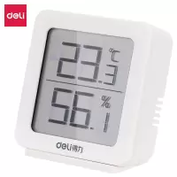 得力(deli)8838 60*60*20mm -10℃-50℃ 温湿度计 白色 单位:个
