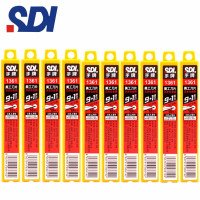 手牌(SDI)1361(9+1) SDC1361008尖刀片 日本合金钢 10片/1小盒 单位:盒