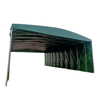 jzhilv 仓库遮阳棚子户外伸缩活动篷推拉雨棚大型移动帐篷高3米宽4米长9米(不含围挡)