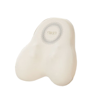 SKG腰部按摩器T5-2按摩靠垫肩颈背部全身推揉按摩仪红光热敷护腰米色款