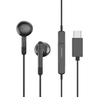 纽曼(Newmine)Type-C耳机线控音乐手机耳机Type-C版半入耳式陶瓷耳机有线XLT10 黑色