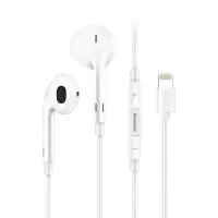 纽曼(Newmine)苹果Apple手机线控音乐耳机Lightning闪电接口即插即用XLP18升级版 白色