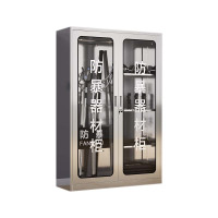 帅畅不锈钢防暴器械装备柜应急物资工具柜安保反恐盾牌柜警务室201加厚材质1800*1200*400防暴柜