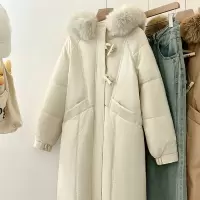 羽绒棉服女中长款冬季新款时尚韩版设计感大毛领加厚过膝洋气外套_34