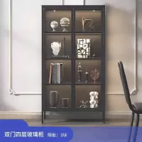 冠烨 两门储物柜 玻璃柜门 四层隔断-单位:个