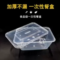 特美居 一次性750ml长方餐盒外卖打包盒可微波166*115*51(mm)300套/箱