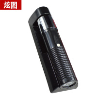 沃夫伍德酒店专用宾馆客房手电筒壁挂式LED挂墙消防逃生安全照明应急电筒 VOFU-06电筒(含两节1号电池)LED黑镀铬