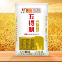 [五得利面粉]八星雪花小麦粉25kg商用家用通用面粉白面50斤