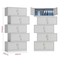 易企采 定制裸板0.8mm厚分五节+1节档案柜文件资料柜