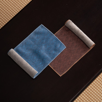苏氏陶瓷(SUSHI CERAMICS)国风茶巾台湾锦缎茶席高品质吸水干泡茶巾布2条装15*35cm