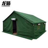 龙盾93型班用 寒区野外棉帐篷野外部分队行军训练拉练应急 军绿救灾帐篷 4.4米x4.6米