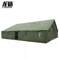 龙盾96型通用棉帐篷 加厚保暖大型野外救灾施工防雨帐篷 11.25x9.6x4.14x1.8米