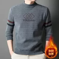 男装打底针织衫圆领秋冬季中老年保暖中领休闲毛衣男士上衣线衣_641807
