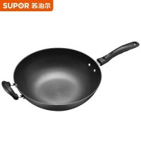 苏泊尔(SUPOR)32cm炒锅 铁锅铸铁无涂层老式生铁锅电磁炉燃气通用 FC32E15无盖