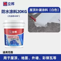 立邦 防水涂料屋顶楼顶房顶补漏材料防水胶补漏王聚氨酯卷材20KG 白色