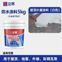 立邦 防水涂料屋顶楼顶房顶补漏材料防水胶补漏王聚氨酯卷材5KG 白色