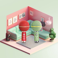 猫王音响MW-X3 猫王灵感小行星麦克风 幽邃绿(Y)