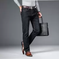 中年商务男装牛仔裤棉弹男休闲裤春款高men jeans 厂家货源