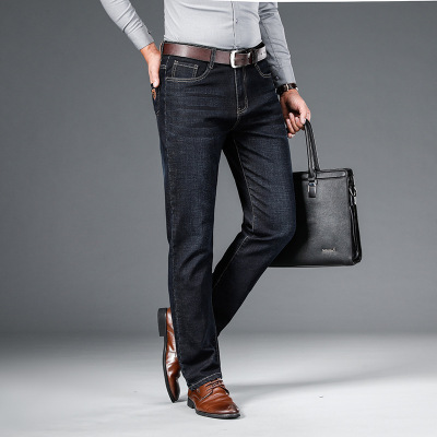 中年商务男装牛仔裤棉弹男休闲裤春款高men jeans 厂家货源