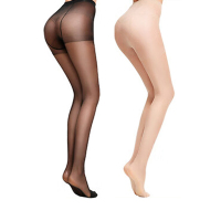 浪莎丝袜双加档超薄连裤袜长筒防勾丝袜2黑2肤4双ZT6612-4