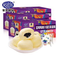 港荣蒸蛋糕蓝莓夹心软面包学生早餐食品儿童小吃网红零食整箱480g*1
