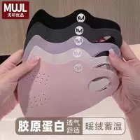 秋冬胶原蛋白暖绒透气纯色保暖口罩防风防尘骑行面罩保湿养颜