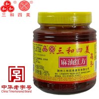 三和四美红方豆腐乳500g 扬州特产拌饭豆腐乳汁调味腐乳开味小菜调味品