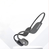 飞利浦 骨传导耳机蓝牙开放式不入耳运动耳机 挂耳式骨传感耳机 TAA3609 黑