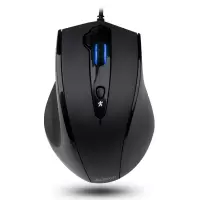 雙飛燕(WinEasy)N-810FXS有线鼠标静享轻音笔记本台式电脑办公鼠标人体工学USB接口大手鼠标 绅士哑黑