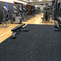 苏宁宜品健身房橡胶地垫防滑减震隔音防砸缓冲地板健身地垫运动地胶 SNYP-HL50-25