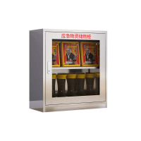 湘渭不锈钢防暴器械装备柜工具柜安保反恐盾牌柜警务室防爆柜201加厚材质800*750*350应急物资柜