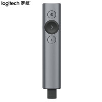 罗技(Logitech) Spotlight 无线演投影笔 远程视频会议翻页笔 非激光笔 放大聚焦液晶屏可显(灰色)