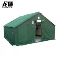 龙盾 98-10班用棉帐篷4.4*4.6m户野外班用帐篷住宿便携撑杆式大型帐篷