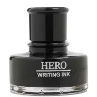 英雄(HERO)钢笔墨水 颜料型大容量颜料型瓶装墨水 440 黑色 50毫升 单位:瓶