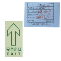 宽迈 消防紧急安全出口 夜光地面贴膜300*150mm 紧急出口直箭头(单位:个)