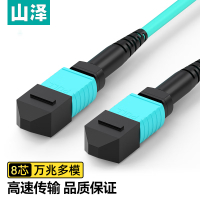 山泽(SAMZHE)光纤跳线MPO-MPO母头12芯 OM3万兆多模40G光模块用集束光纤线 15米G3-PP1215