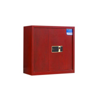 正斌保密柜财务档案柜文件柜办公室资料储物柜保险柜电子密码国保锁矮柜红木纹-指纹密码锁