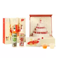 小花样 生日快乐常规果酒礼盒258ml*2瓶(青梅酒+荔枝酒)