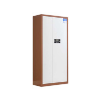 湘渭保密柜财务档案柜文件柜办公室资料储物柜保险柜通体咖框白门-电子密码锁