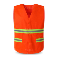 翌嘉 YJ4112148 反光背心环卫园林反光马甲施工交通反光衣 环卫款橙色