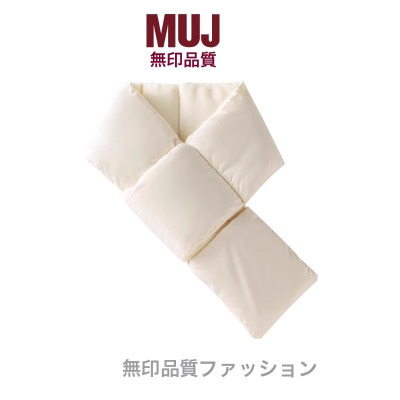 羽绒围巾女冬季2024新款交叉防风保暖日系百搭加厚便携围脖男