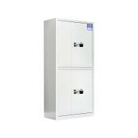 正斌保密柜财务档案柜文件柜办公室资料储物柜保险柜电子密码国保锁通双节白色-国保指纹锁